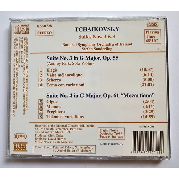 Tchaikovsky Suites For Orchestra No. 3 & 4 CD National Symphony Orchestra Of Ire - Picture 5 of 6